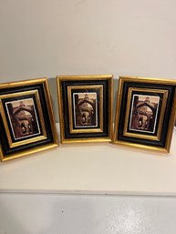 Three Bronze And BlackPicture Frames 8x10
