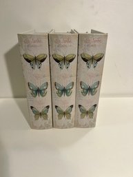 Three 8 X 11 Butterfly Storage Boxes New