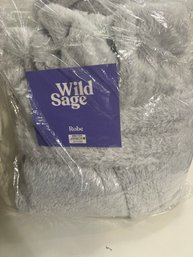 Brand New Wild Sage Robe 3/4 Length Light Grey Color