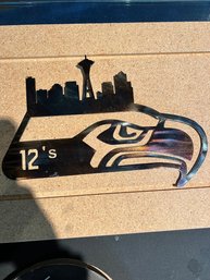 Seattle Seahawks Metal Sign  New