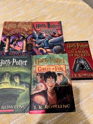 Set Of Five Early Harry Potter Books