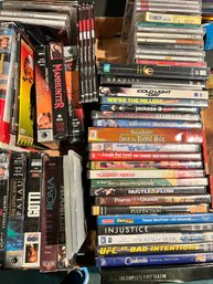 Lot Of Dvds Vhs Music And Cds