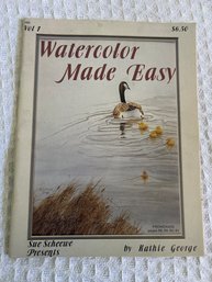 Watercolor Made Easy Painting Book-George Autographed-Sceneries/Birds/ChipmunkF
