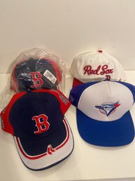 Assorted Baseball Hats Red Sox
