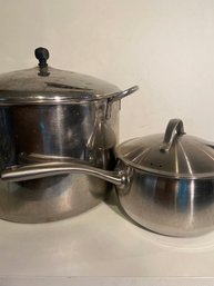 Pair Of Aluminum Cooking Pots