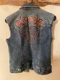 Harley Davidson Women's Medium Denim Vest