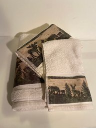 3 Set Hand Towel, Wilderness Theme