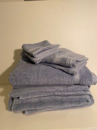 Set A Four Brand New Baby Blue Towels & Handtowels