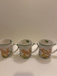 Set Of 3 Bunny Mugs