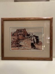 Framed In Matted Native American Print