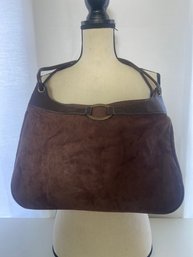 Lancme Suede Leather Purse With Leather Coin Purse