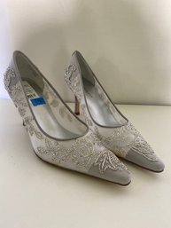 Karen Scott Beaded Pointed Toe High Heels Size 7.5