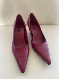 Brand New Unlisted Marron Leather Pointed Toe Heels Size 7.5M