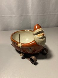 Santa In Skis Dip Bowl