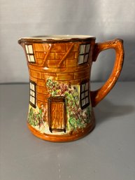 Vtg 1930's 'Ye Olde Cottage' Price Bros Pitcher Made In England