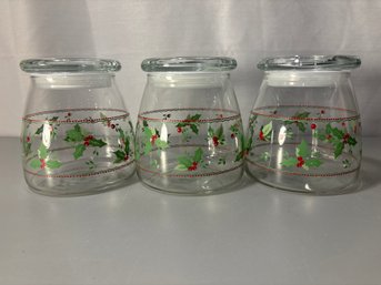 Set Of Three Vintage Christmas Jars