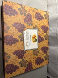 Grape Theme 20' Oval Dish Platter New In Box