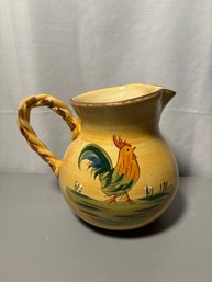 Glazed Rooster Pitcher New Condition W Tags