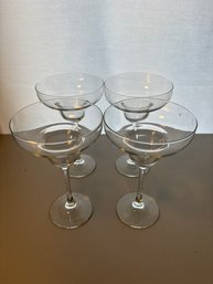 Set  Of Four Margarita  Glasses