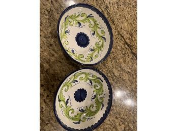 Pair Of Painted Serving Bowls Spain