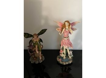 Set Of Two Mushroom Fairies