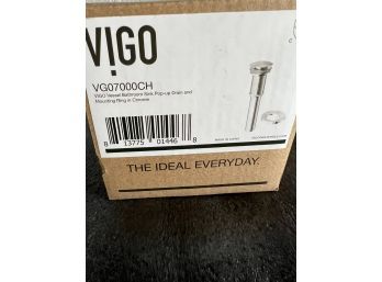 VIGO Vessel Bathroom Sink Pop-Up Drain And Mounting Ring In Chrome VG07000CH