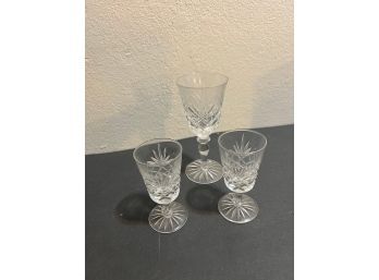 Vintage Stuart Crystal Glasses, Plus One Extra Unknown