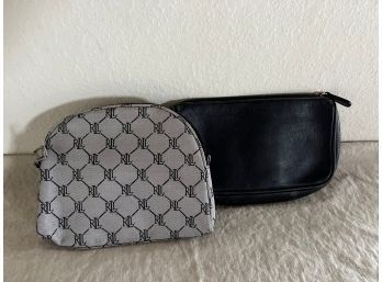 Authentic Leather Coach And Ralph Lauren Make Up Bags