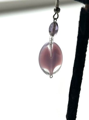 Elegant Soft Lavender Glass Bead Earrings