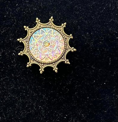 Vintage Star Burts Pin And Pendant
