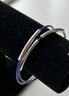 Modern Set Of 2 Purple And Silver Tone  Bangles
