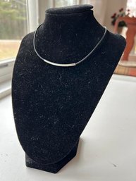 Elegantly Simple Stainless Leather Choker