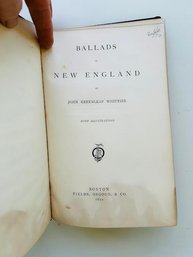 Ballads Of New England, By J.G. Whittier, 1870 - Moisture Damage