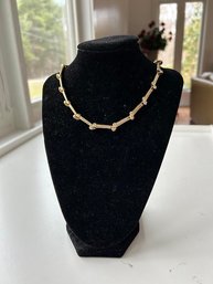Vintage Couture Gold Tone Knotted Necklace