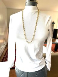 Couture Warm Gold Tone Chain  Necklace
