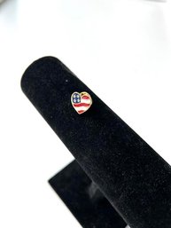 USA Patriotic Heart Tie Pin