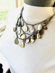 Gorgeous Sculpted Metallic Design Necklace