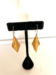 Beautiful Abstract Gold Tone Earrings