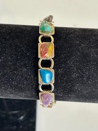 Vintage Multicolored Set Stone Bracelet