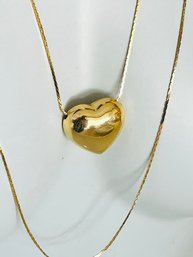 Heart Centered Gold Tone Necklace