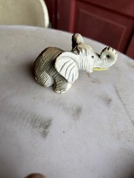 Stone Carved Elephant Figurine