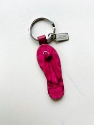 COACH Leather Flip-Flop Key Chain