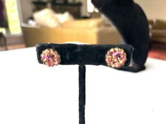 Handmade Multi-Colored High Sparkle Stud Earrings