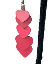 Highly Kinetic Hearts-Stacked - PINK Earrings