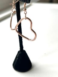 Casual Hearts In Rose Gold Color Earrings