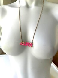 'KLUNK' Pink & Gold Necklace
