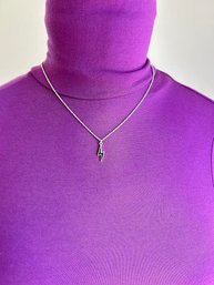 'Z' Silvertone Necklace