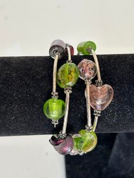 Handmade Multi-Colored Glass Beaded Bohemian Wrap Bracelet