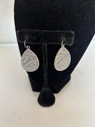 Modern Silver Tone Earrings