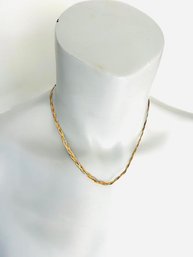 Estate Italian 80's  Never Worn (750) '18KT Gold' 3 Tone Braid Necklace 6.61 Grams
